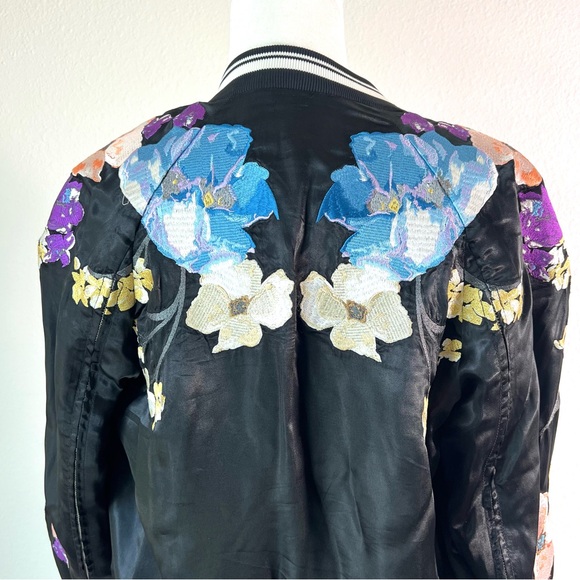 3.1 Phillip Lim Satin Embroidered Bomber Jacket - Picture 8 of 15